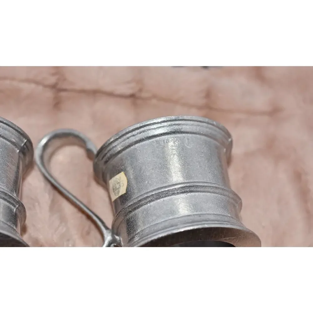 Mid Century Wilton Armentale Pewter Plough Tavern Mug Holder - Set of 4